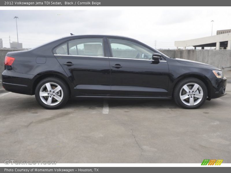 Black / Cornsilk Beige 2012 Volkswagen Jetta TDI Sedan