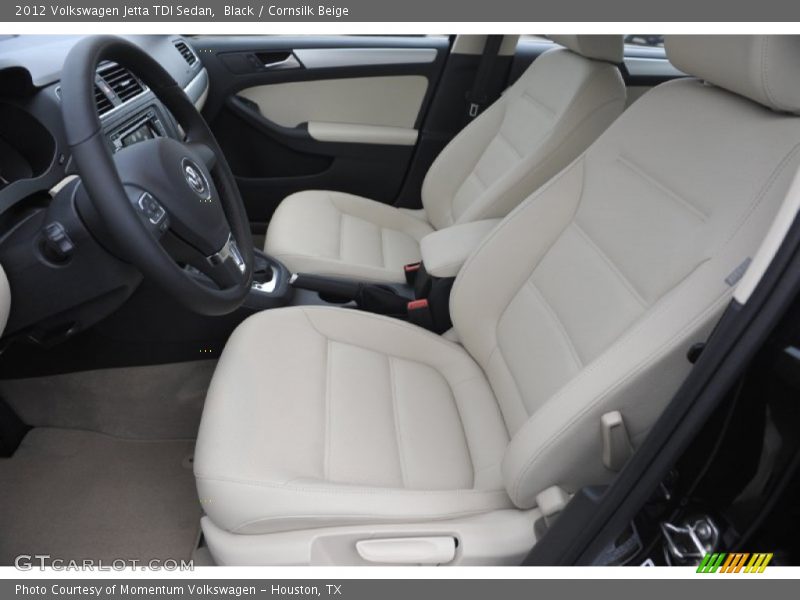 Black / Cornsilk Beige 2012 Volkswagen Jetta TDI Sedan