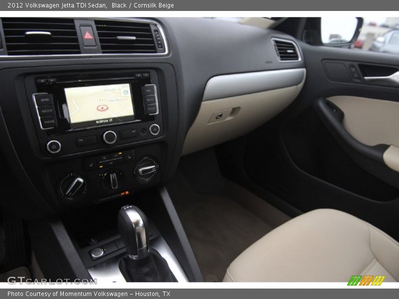 Black / Cornsilk Beige 2012 Volkswagen Jetta TDI Sedan