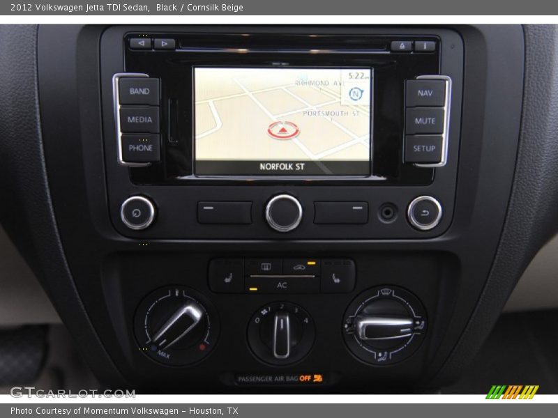 Black / Cornsilk Beige 2012 Volkswagen Jetta TDI Sedan