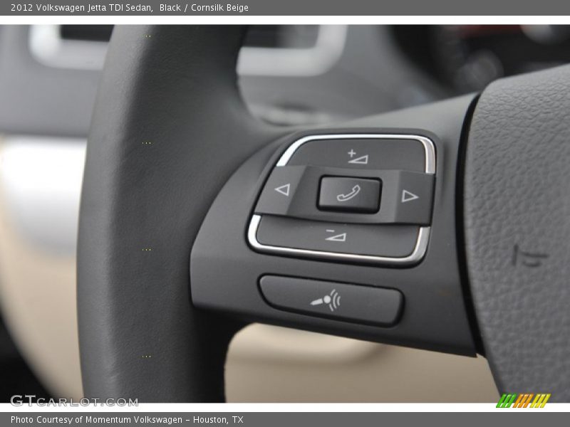 Black / Cornsilk Beige 2012 Volkswagen Jetta TDI Sedan