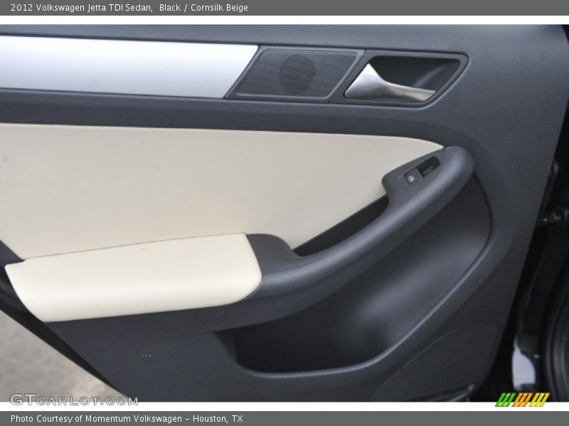 Black / Cornsilk Beige 2012 Volkswagen Jetta TDI Sedan