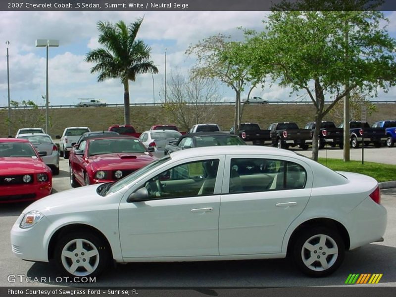 Summit White / Neutral Beige 2007 Chevrolet Cobalt LS Sedan