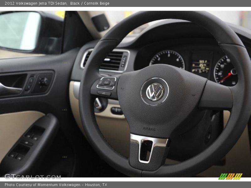 Black / Cornsilk Beige 2012 Volkswagen Jetta TDI Sedan