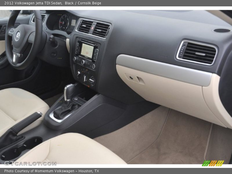Black / Cornsilk Beige 2012 Volkswagen Jetta TDI Sedan