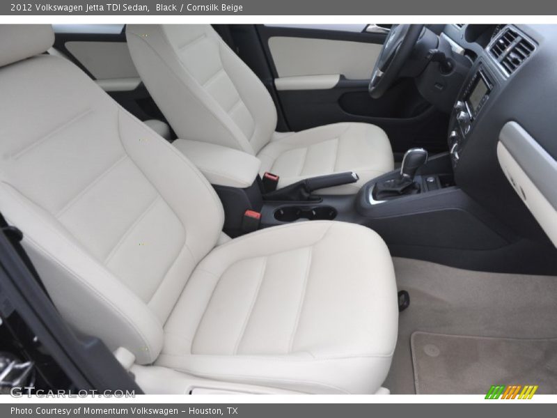 Black / Cornsilk Beige 2012 Volkswagen Jetta TDI Sedan