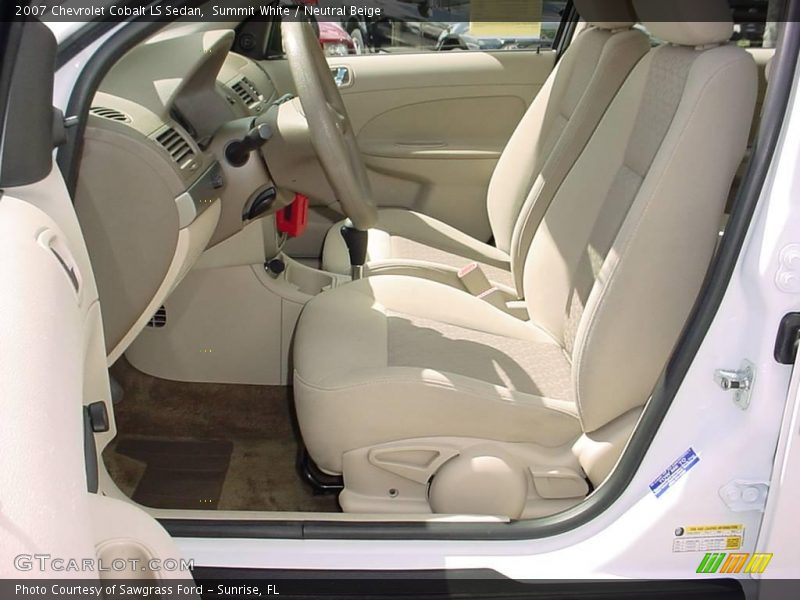 Summit White / Neutral Beige 2007 Chevrolet Cobalt LS Sedan