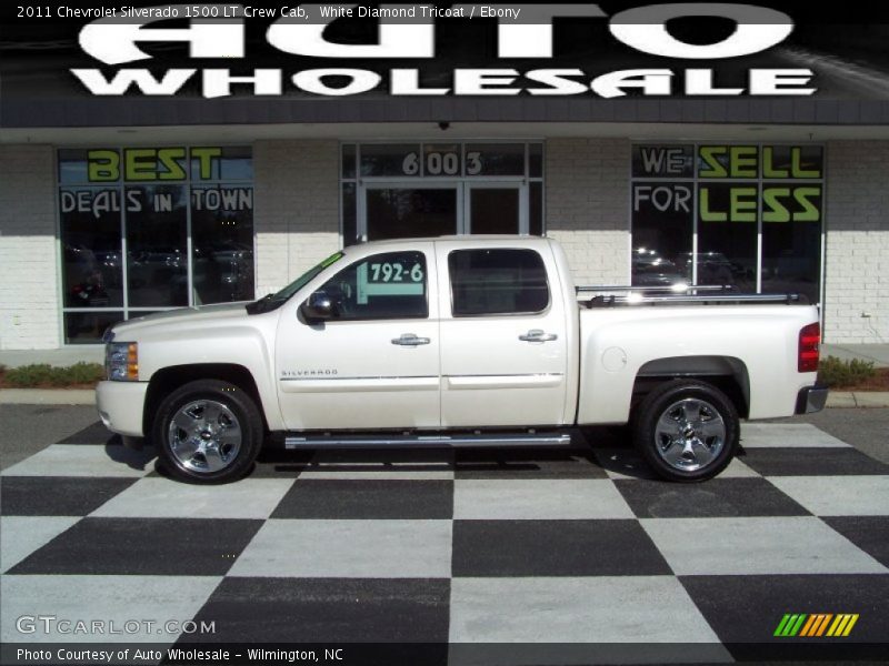 White Diamond Tricoat / Ebony 2011 Chevrolet Silverado 1500 LT Crew Cab