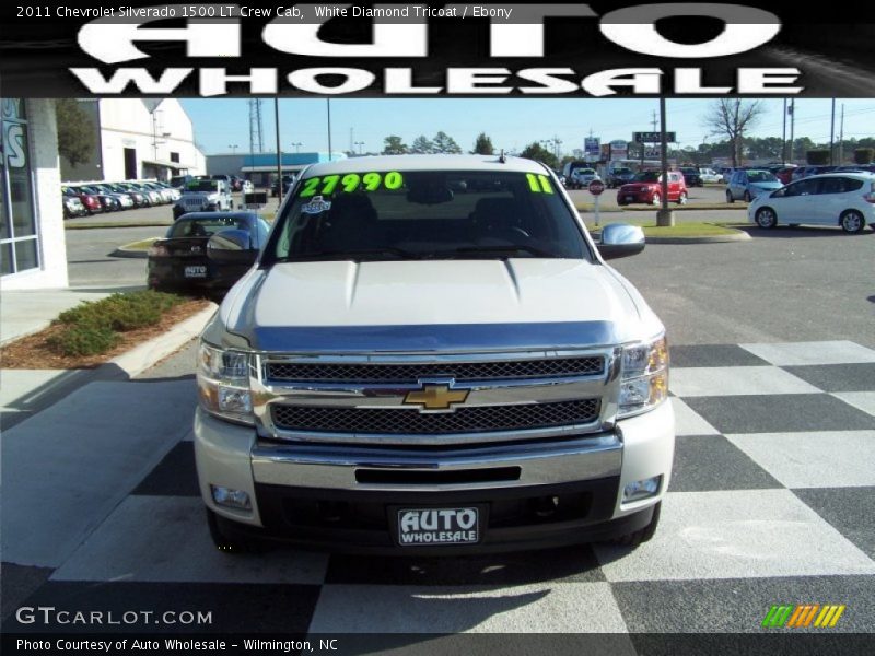 White Diamond Tricoat / Ebony 2011 Chevrolet Silverado 1500 LT Crew Cab