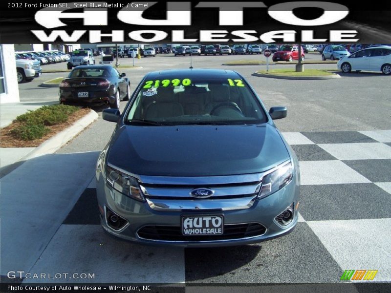 Steel Blue Metallic / Camel 2012 Ford Fusion SEL