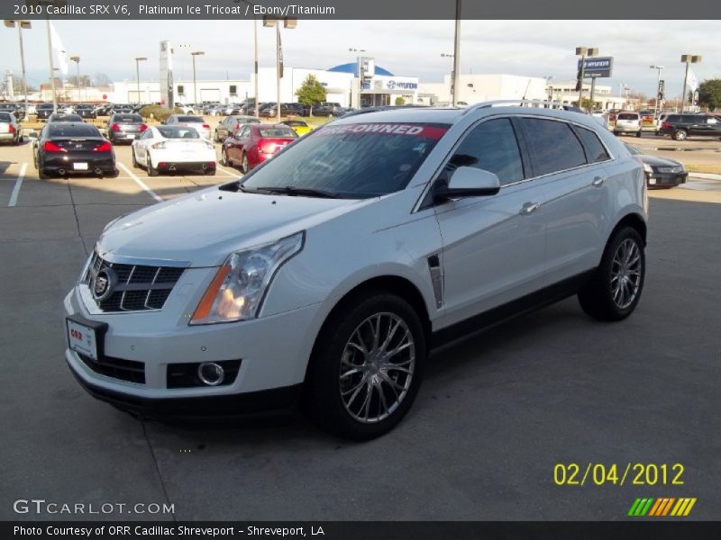 Platinum Ice Tricoat / Ebony/Titanium 2010 Cadillac SRX V6