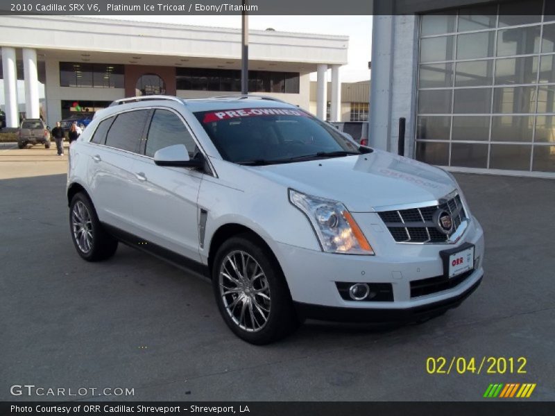 Platinum Ice Tricoat / Ebony/Titanium 2010 Cadillac SRX V6