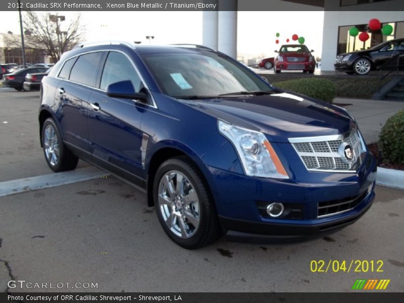 Xenon Blue Metallic / Titanium/Ebony 2012 Cadillac SRX Performance