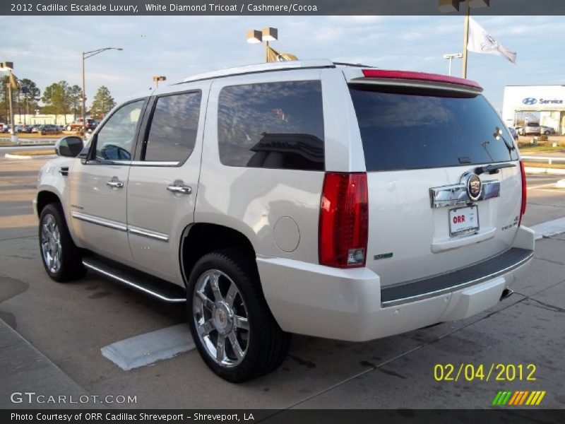 White Diamond Tricoat / Cashmere/Cocoa 2012 Cadillac Escalade Luxury
