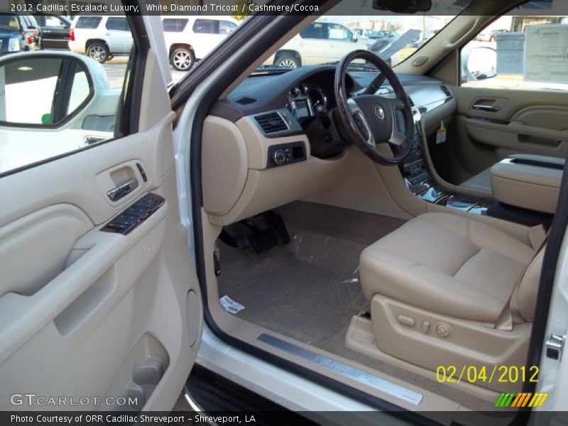 White Diamond Tricoat / Cashmere/Cocoa 2012 Cadillac Escalade Luxury