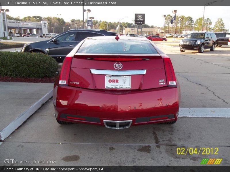 Crystal Red Tintcoat / Cashmere/Cocoa 2012 Cadillac CTS Coupe