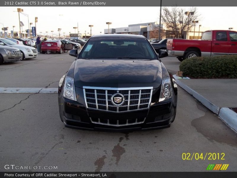 Black Raven / Ebony/Ebony 2012 Cadillac CTS 3.0 Sedan