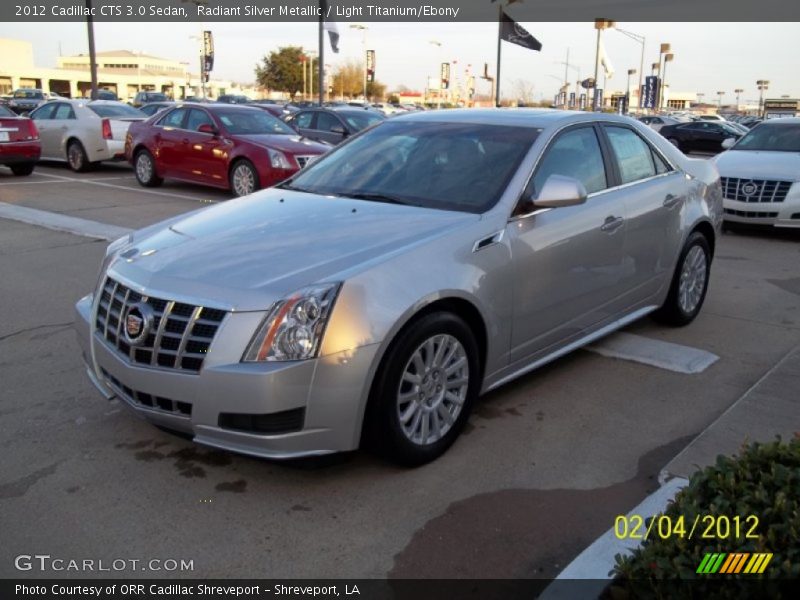 Radiant Silver Metallic / Light Titanium/Ebony 2012 Cadillac CTS 3.0 Sedan