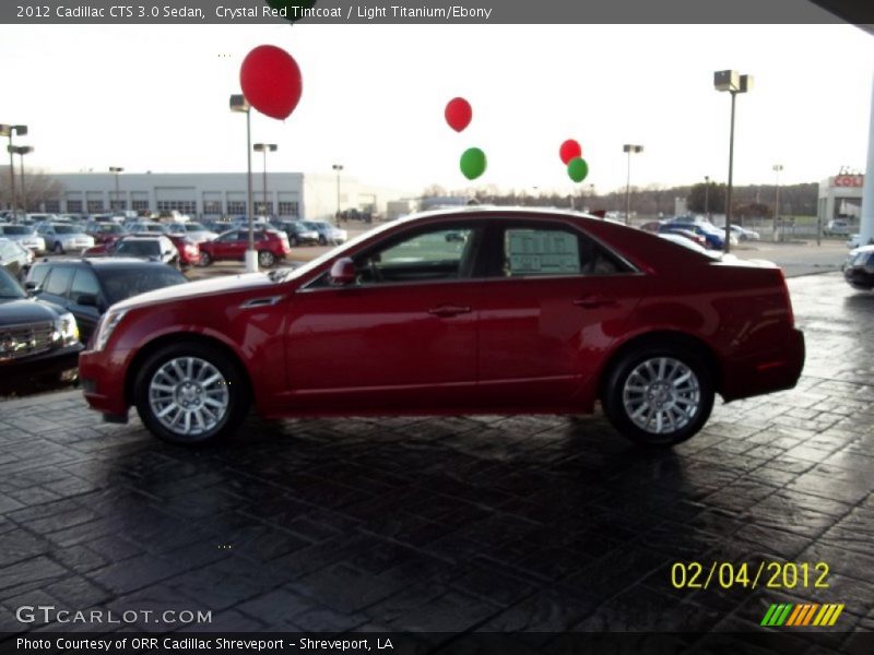 Crystal Red Tintcoat / Light Titanium/Ebony 2012 Cadillac CTS 3.0 Sedan