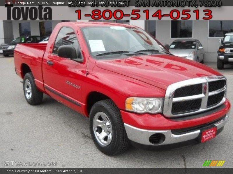 Flame Red / Dark Slate Gray 2005 Dodge Ram 1500 ST Regular Cab