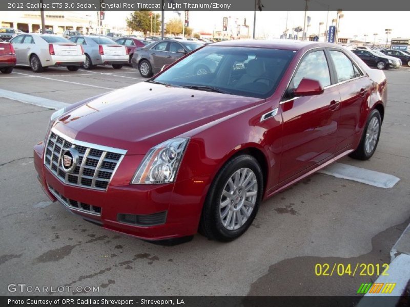 Crystal Red Tintcoat / Light Titanium/Ebony 2012 Cadillac CTS 3.0 Sedan