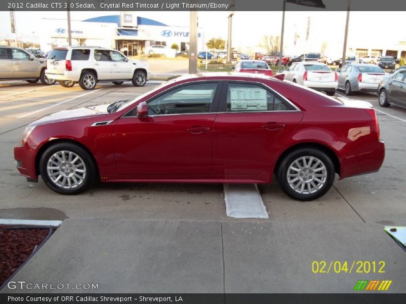 Crystal Red Tintcoat / Light Titanium/Ebony 2012 Cadillac CTS 3.0 Sedan