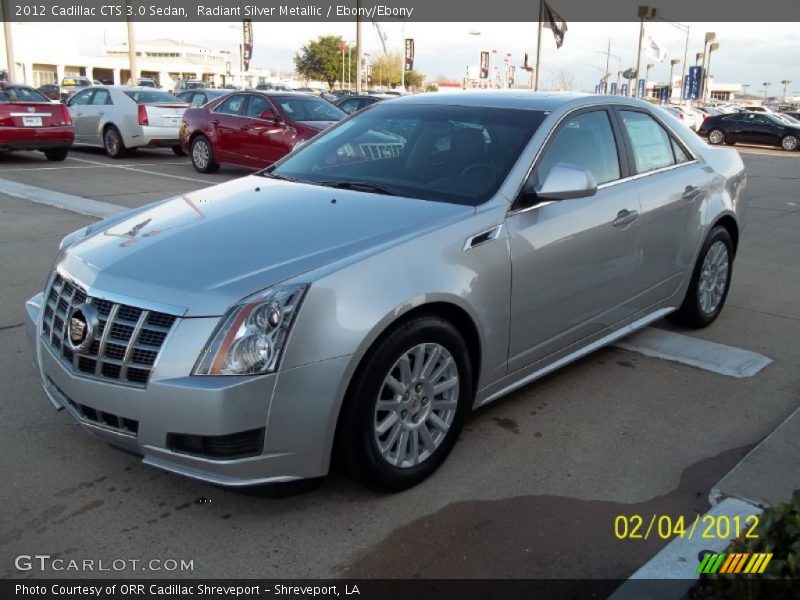 Radiant Silver Metallic / Ebony/Ebony 2012 Cadillac CTS 3.0 Sedan