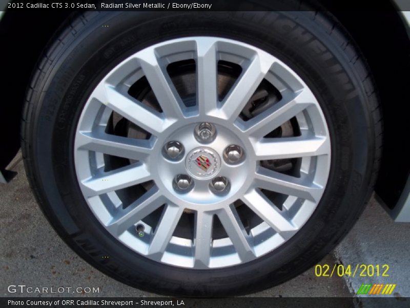 Radiant Silver Metallic / Ebony/Ebony 2012 Cadillac CTS 3.0 Sedan
