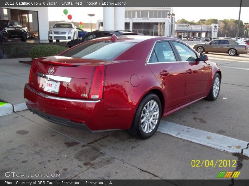 Crystal Red Tintcoat / Ebony/Ebony 2012 Cadillac CTS 3.0 Sedan