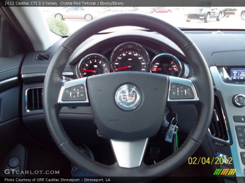 Crystal Red Tintcoat / Ebony/Ebony 2012 Cadillac CTS 3.0 Sedan