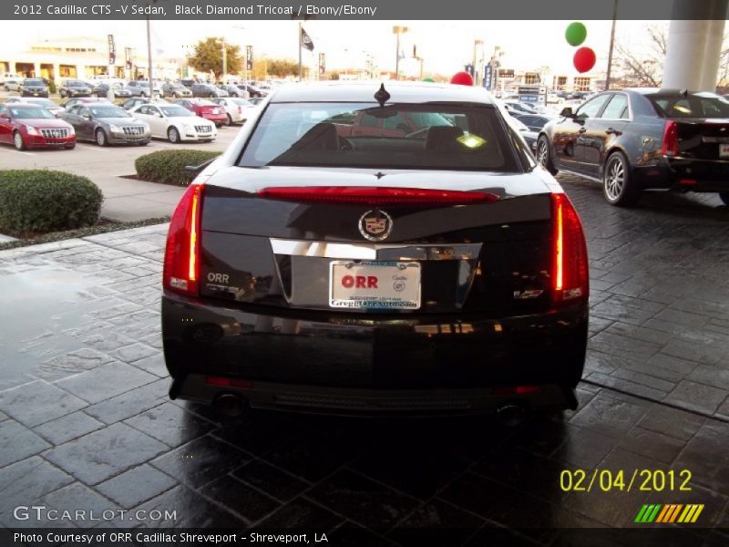 Black Diamond Tricoat / Ebony/Ebony 2012 Cadillac CTS -V Sedan