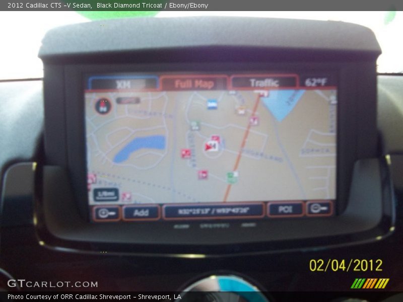 Black Diamond Tricoat / Ebony/Ebony 2012 Cadillac CTS -V Sedan