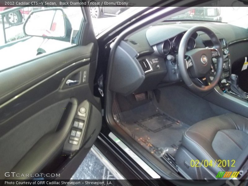 Black Diamond Tricoat / Ebony/Ebony 2012 Cadillac CTS -V Sedan