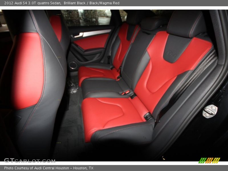 Brilliant Black / Black/Magma Red 2012 Audi S4 3.0T quattro Sedan