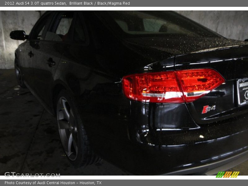 Brilliant Black / Black/Magma Red 2012 Audi S4 3.0T quattro Sedan