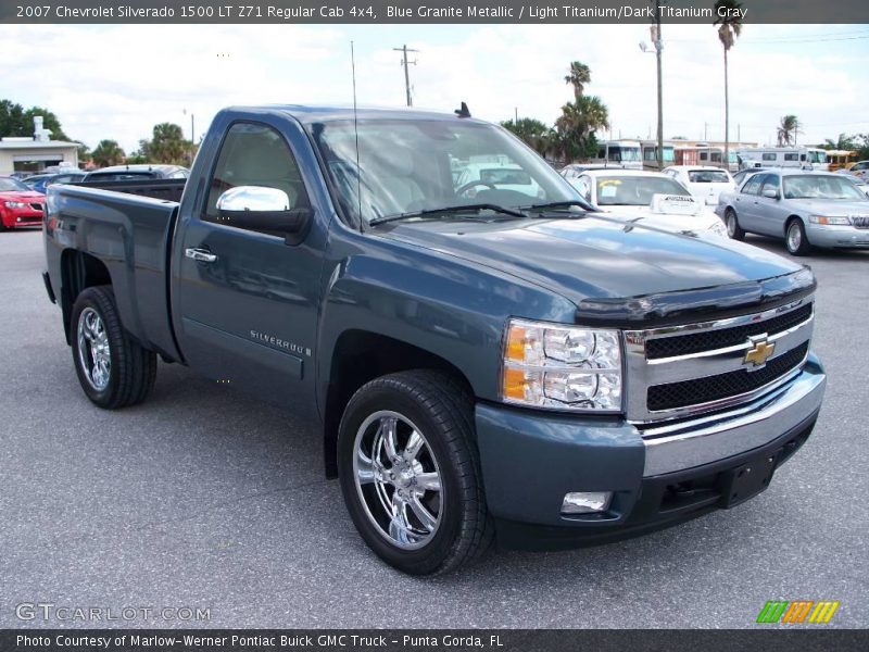 Blue Granite Metallic / Light Titanium/Dark Titanium Gray 2007 Chevrolet Silverado 1500 LT Z71 Regular Cab 4x4