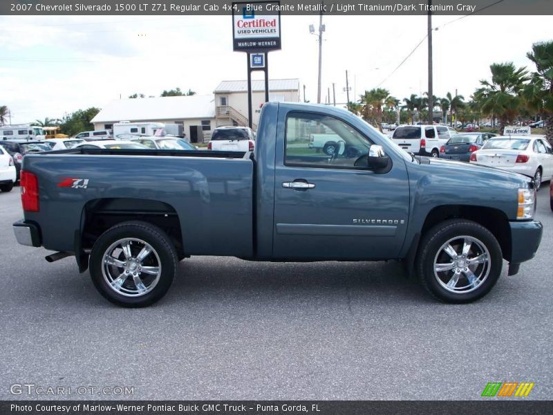 Blue Granite Metallic / Light Titanium/Dark Titanium Gray 2007 Chevrolet Silverado 1500 LT Z71 Regular Cab 4x4