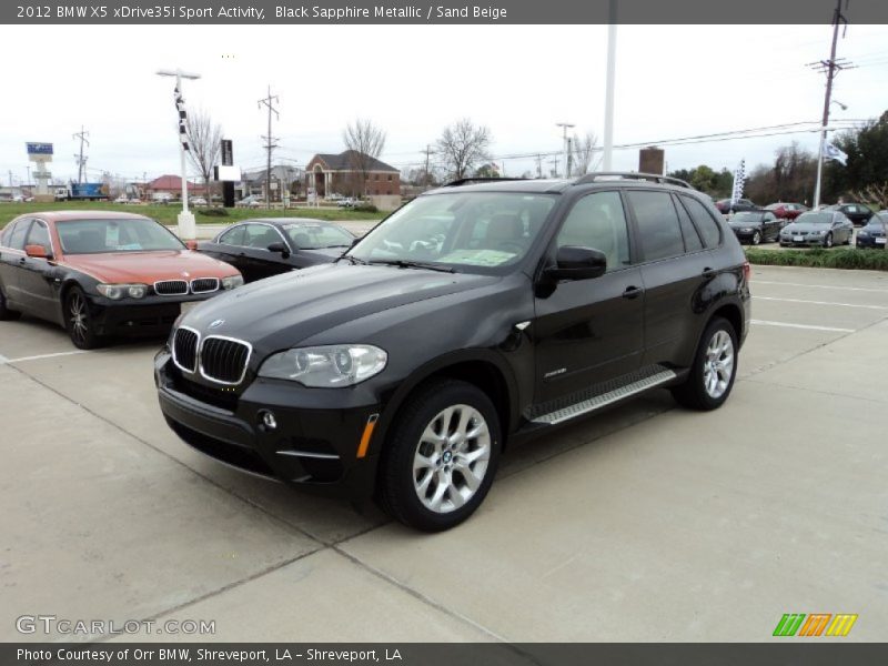 Black Sapphire Metallic / Sand Beige 2012 BMW X5 xDrive35i Sport Activity