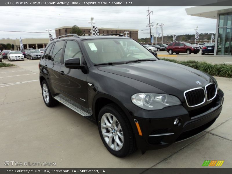 Black Sapphire Metallic / Sand Beige 2012 BMW X5 xDrive35i Sport Activity