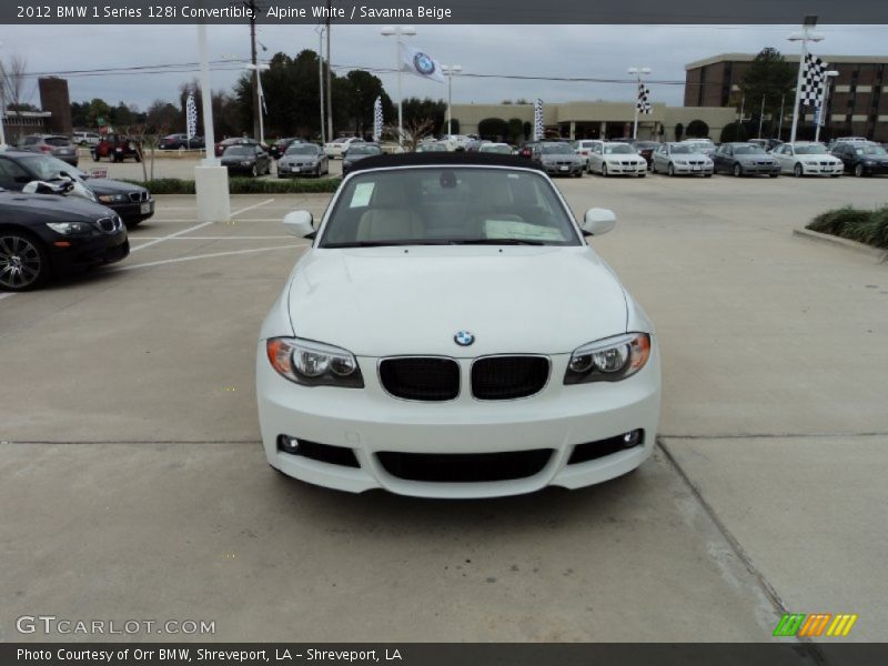 Alpine White / Savanna Beige 2012 BMW 1 Series 128i Convertible