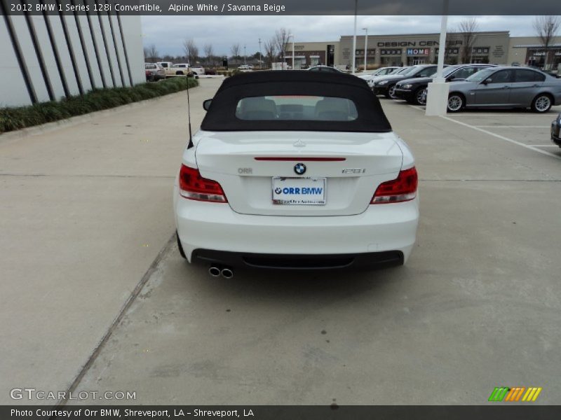 Alpine White / Savanna Beige 2012 BMW 1 Series 128i Convertible