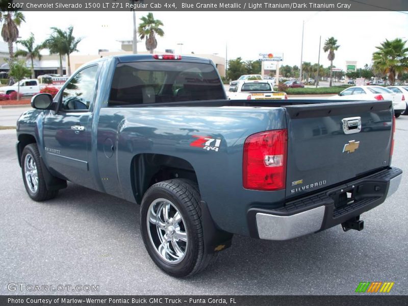 Blue Granite Metallic / Light Titanium/Dark Titanium Gray 2007 Chevrolet Silverado 1500 LT Z71 Regular Cab 4x4