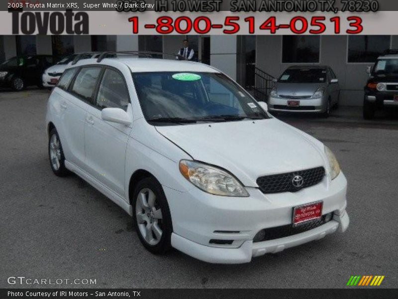 Super White / Dark Gray 2003 Toyota Matrix XRS