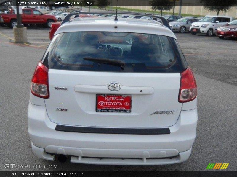 Super White / Dark Gray 2003 Toyota Matrix XRS