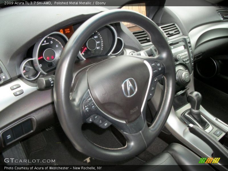 Polished Metal Metallic / Ebony 2009 Acura TL 3.7 SH-AWD