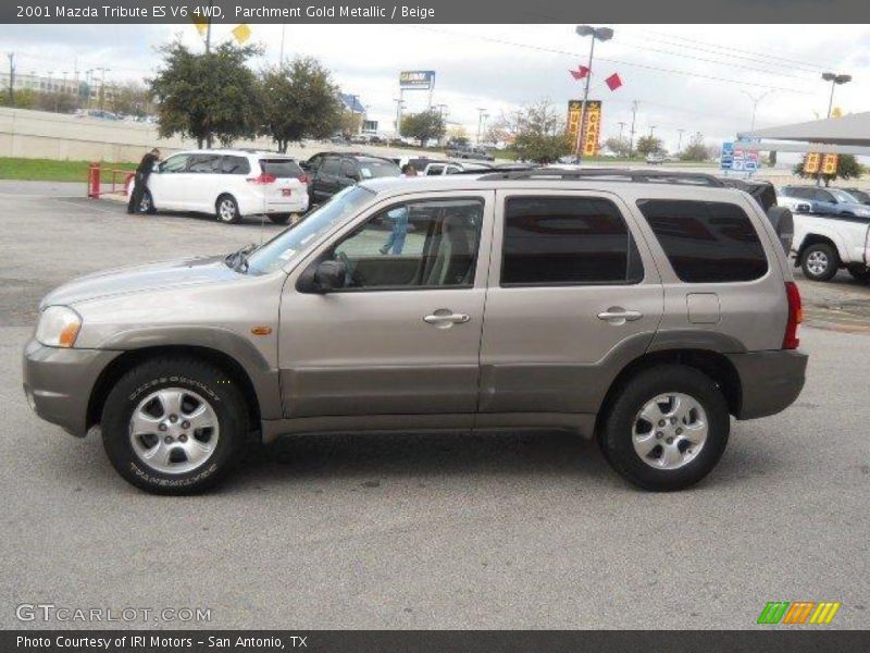Parchment Gold Metallic / Beige 2001 Mazda Tribute ES V6 4WD