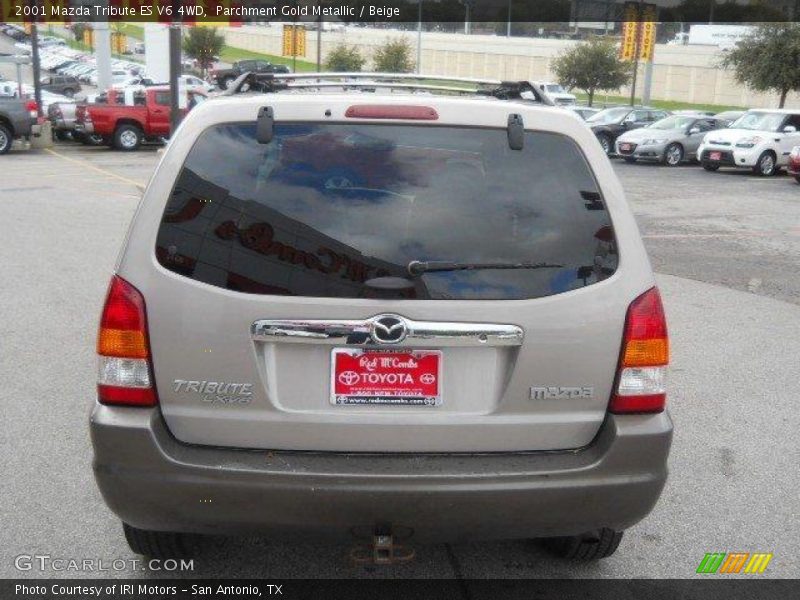 Parchment Gold Metallic / Beige 2001 Mazda Tribute ES V6 4WD