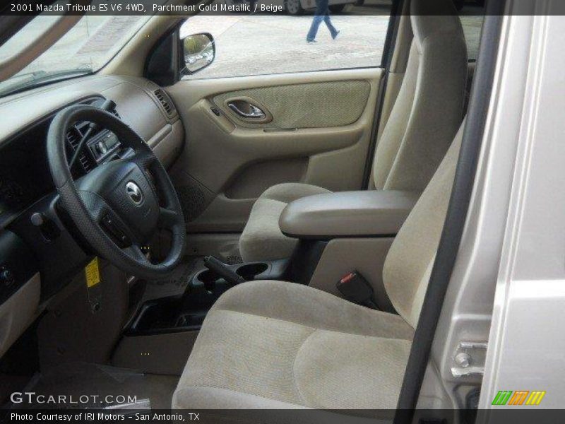 Parchment Gold Metallic / Beige 2001 Mazda Tribute ES V6 4WD