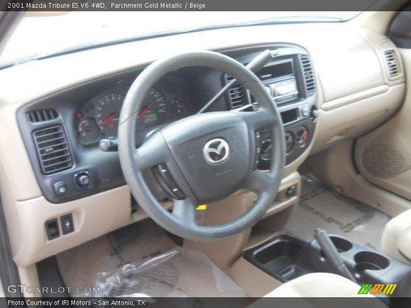 Parchment Gold Metallic / Beige 2001 Mazda Tribute ES V6 4WD