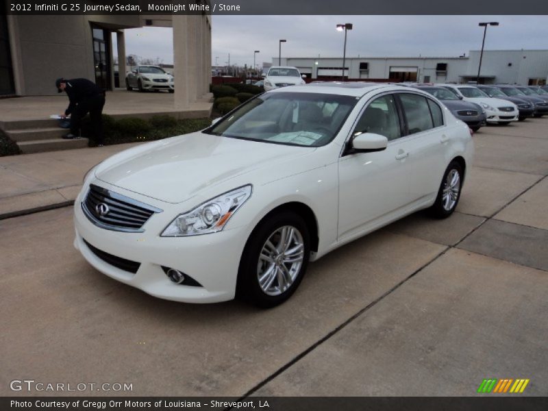 Moonlight White / Stone 2012 Infiniti G 25 Journey Sedan